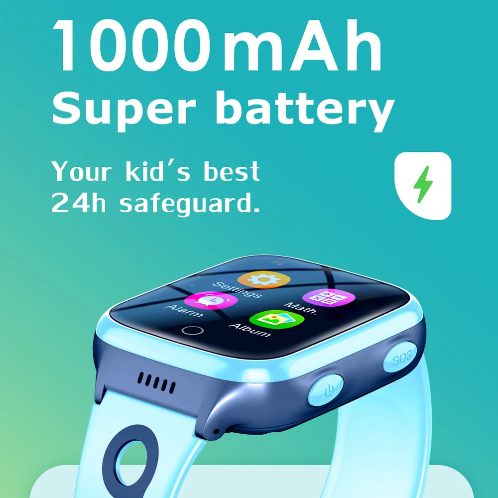 Hot 4G Kids Smartwatch 1000 Mah WiFi GPS LBS Tracker SOS Video Call Children Smartwatches IP67 Waterproof Phone Watch Boys Girls